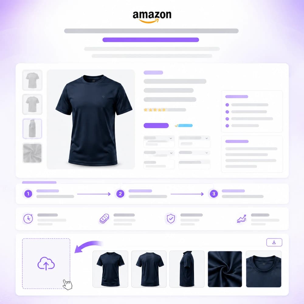 Multi-angle product listing pack for marketplace PDP galleries