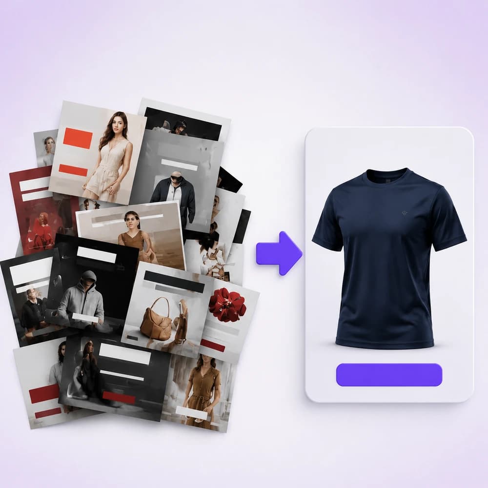 Messy lifestyle shots refined into a clean listing product image